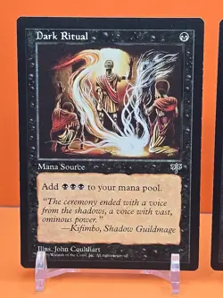 ⚫⚫⚫ (2) 1996 MAGIC THE GATHERING DARK RITUAL MIRAGE UNPLAYED ⚫⚫⚫ - Image 2