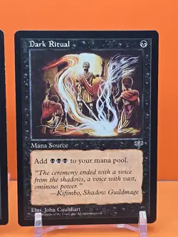 ⚫⚫⚫ (2) 1996 MAGIC THE GATHERING DARK RITUAL MIRAGE UNPLAYED ⚫⚫⚫ - Image 3