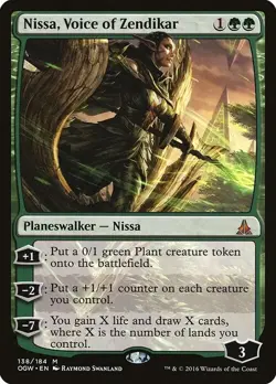 Magic The Gathering MTG NISSA, VOICE OF ZENDIKAR Oath of the Gatewatch NM - Image 1