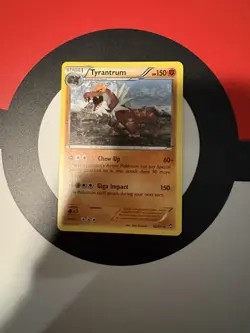 Pokemon TCG Tyrantrum 62/111 Regular Non Holo Rare XY Furious Fists 2014 - Image 1