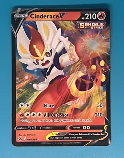 Pokemon TCG Cinderace V Fusion Strike 044/264 Holo Ultra Rare - Image 1