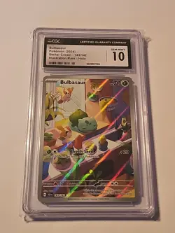 2024 Pokemon Stellar Crown Bulbasaur Illustration Rare Holo CGC 10 - Image 1