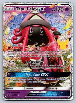 Tapu Lele GX 60/145 Celebrations: Classic Collection Pokemon NM - Image 1