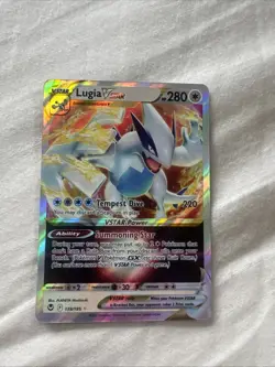 Lugia V Star 139/195 2022 Pokemon Silver Tempest Ultra Rare Full Art Holo - Image 1