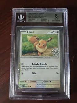 2025 POKEMON HOLIDAY CALENDAR #133 EEVEE BGS 8 #133 - Image 1