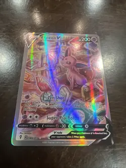 Pokemon Espeon V 180/203 Ultra Rare Full Art Evolving Skies Holo 200 HP Card - Image 3