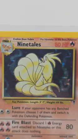 NM (Holo) Pokemon NINETALES Card LEGENDARY COLLECTION Set 17/110 Ultra Rare - Image 2