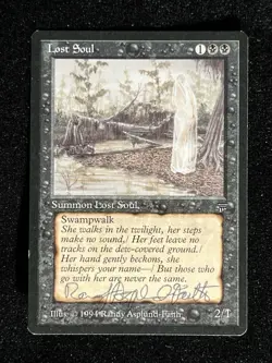 **Lost Soul Signed Randy Asplund-Faith** Legends Magic The Gathering *Very Rare* - Image 2