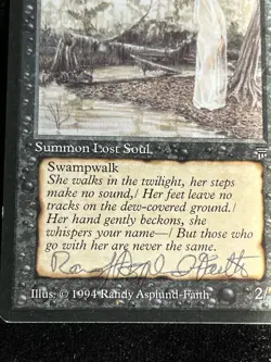 **Lost Soul Signed Randy Asplund-Faith** Legends Magic The Gathering *Very Rare* - Image 3