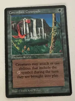 Magic the Gathering MTG Legends Concordant Crossroads MP- (Beta Bob) - Image 1