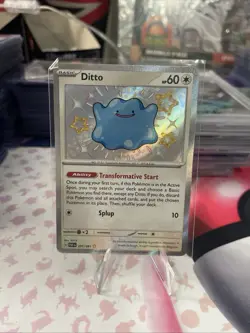 Pokemon TCG Ditto 201/091 Paldean Fates Shiny Ultra Rare Holo Card NM Condition - Image 1