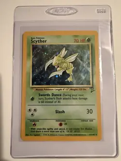 Pokemon Scyther 17/130 Base Set 2 Holo Rare 70 HP English 2000 WOTC - Image 1
