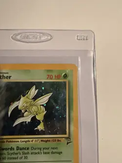 Pokemon Scyther 17/130 Base Set 2 Holo Rare 70 HP English 2000 WOTC - Image 3
