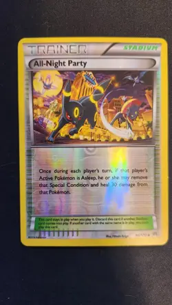 All-Night Party 96/122 XY Breakpoint REVERSE HOLO Pokemon NM - Image 1