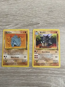 Pokemon Cards Rhyhorn Rhydon Jungle Set with Bonus Gift - Image 1