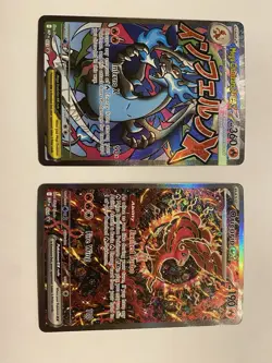 Mint Phantasmal Flames Mega Charizard X ex 023 Holo UPC Promo Cards Set of 2! - Image 1