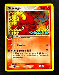 2005 Pokemon MAGCARGO Ex Deoxys Set REVERSE HOLO Foil STAMPED Series Card 37/107 - Image 1