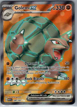 Golem ex 189/165 SV: Scarlet & Violet 151 - Pokemon Card - NM - Image 1