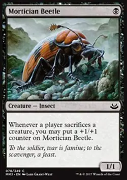 MTG MORTICIAN BEETLE FOIL EXC - SCARABEO NECROFORO - MMA3 - MAGIC - Image 1