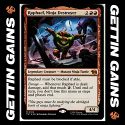 Raphael, Ninja Destroyer - 0102 - M - Foil - TMNT - MTG - NM/M - Image 1