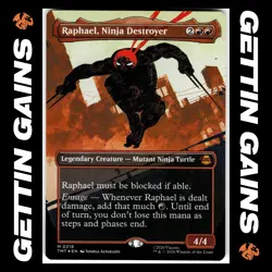 Raphael, Ninja Destroyer - 0218 - M - Foil - Borderless - TMNT - MTG - NM/M - Image 1
