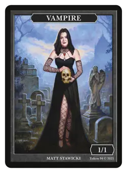 Vampire 1/1 Token Artist Matt Stawicki MTG Magic Token Givememana - Image 1