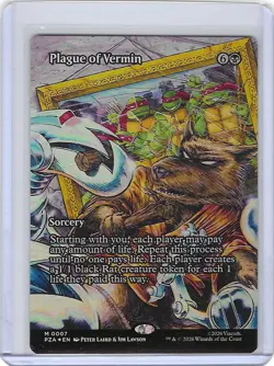 Plagues of Vermin #7 - Foil - Teenage Mutant Ninja Turtles - TMNT - MTG - Mint - Image 1