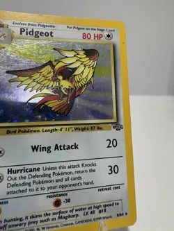 Pokemon TCG Pidgeot 1st Edition 8/64 Jungle Holo Rare Card WOTC 1999 - Image 2