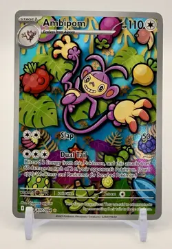Pokemon TCG Ambipom 107/094 Illustration Rare ME02: Phantasmal Flames NM - Image 1