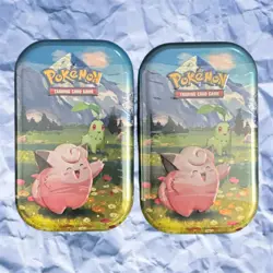 Pokemon TCG Mega Evo Ascended Heroes Mini Tins Clefairy + Chikorita🔥In Hand💨 - Image 1