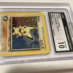 Pokemon Pichu Neo Genesis Unlimited Holo Rare #12 CGC 10 Gem Mint - Image 4