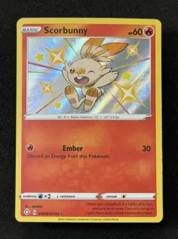 2021 TCG Pokemon #SV015/SV122 Scorbunny Holo Shining Fates Shiny Vault - Image 2
