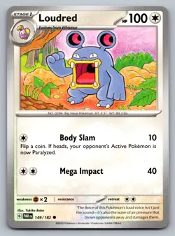 Pokemon TCG SV04: Paradox Rift Loudred 149/182 - Image 1