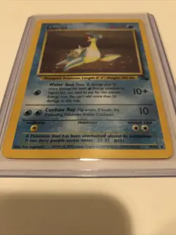 Pokemon TCG Lapras Fossil 10 Holo Unlimited Holo Rare Heavily Played To MP - Image 2