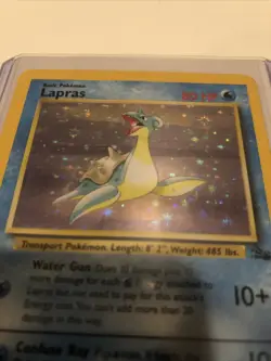 Pokemon TCG Lapras Fossil 10 Holo Unlimited Holo Rare Heavily Played To MP - Image 3