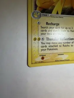 Pokemon TCG Raichu EX FireRed & LeafGreen Holo Rare 12/112 2004 80 HP - Image 3