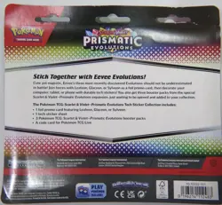 PRISMATIC EVOLUTIONS TECH STICKER COLLECTION LEAFEON POKEMON BLISTER PACK SWIRL - Image 2