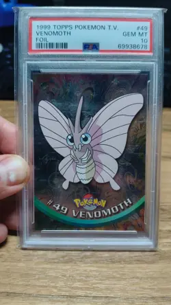 1999 Pokemon TOPPS TV Venomoth Foil #49 PSA 10 LOW POP 15 - Image 1