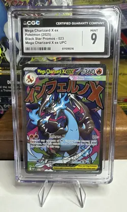 CGC 9 Mega Charizard X EX 023 Upc Black Star Promos Pokemon Mint - Image 1
