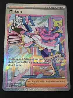 Pokemon Miriam SIR 251/198 SV1 Scarlet Violet Base Set NM - Image 2