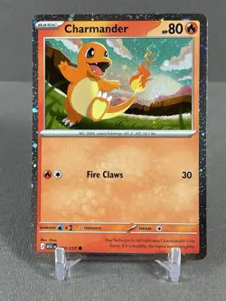 Pokemon Card Charmander Ascended Heroes Promo Cosmos Holo NM w/ FIRE TAIL SWIRL! - Image 1