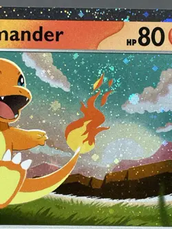 Pokemon Card Charmander Ascended Heroes Promo Cosmos Holo NM w/ FIRE TAIL SWIRL! - Image 2