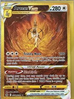 Arceus VSTAR GG70/GG70 Pokemon TCG Crown Zenith Holo Card Secret Rare Gold - Image 2