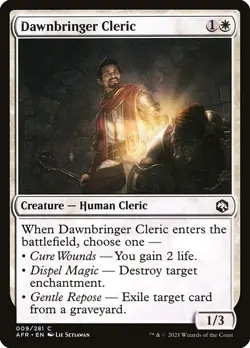 (3x) FOIL DAWNBRINGER CLERIC -Forgotten Realms – MTG Magic the Gathering Card - Image 1