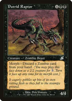 PUTRID RAPTOR - Scourge – MTG Magic the Gathering Card - Uncommon - Image 1