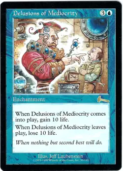 (2X) Delusions of Mediocrity Urza's Legacy Rare – MTG Magic the Gathering Card - Image 1