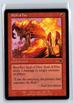 (2x) SEAL OF FIRE – MTG Magic the Gathering Card – Nemesis – Common - Image 1