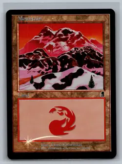 Magic The Gathering Odyssey Mountain #344/350 Foil Land MTG TCG CCG - Image 1