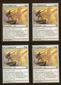 4x Gift of Immortality Rare Theros Ex/LP Playset Magic the Gathering MTG - Image 1