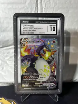 2021 Pokemon Shining Fates Set Charizard Vmax SV107/SV122 Shiny Holo CGC 10 - Image 1